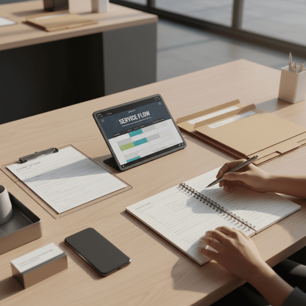 Organized property maintenance calendar showing monthly lawn care and pressure washing services