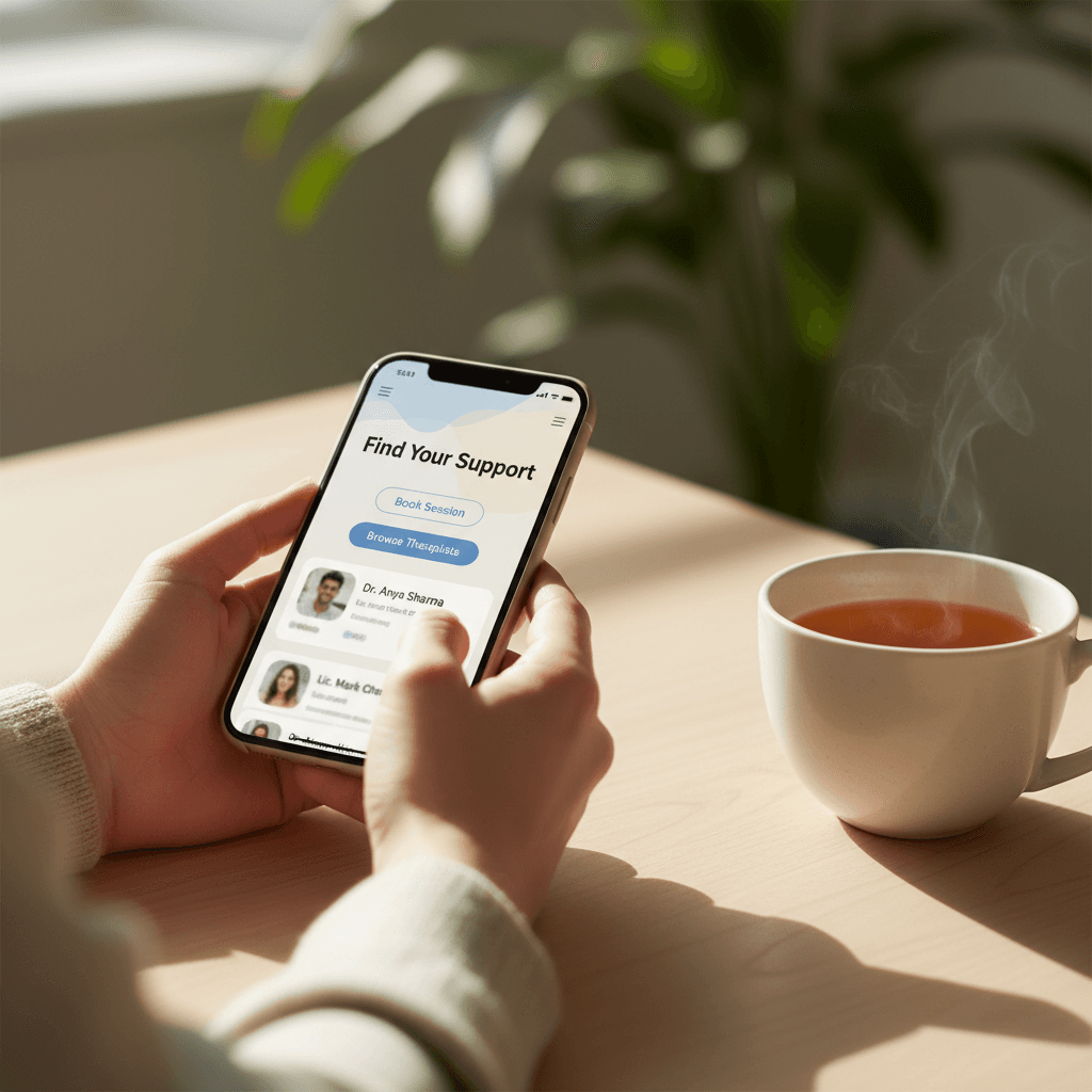 Mobile phone showing flexible scheduling and appointment booking for lawn care services